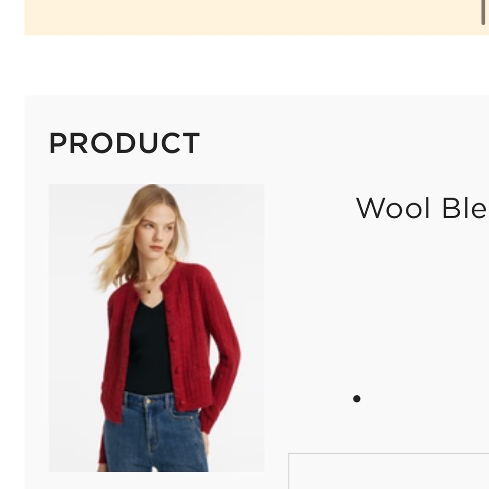 Goelia Wool Blend Single Breasted Sequins Cardigan